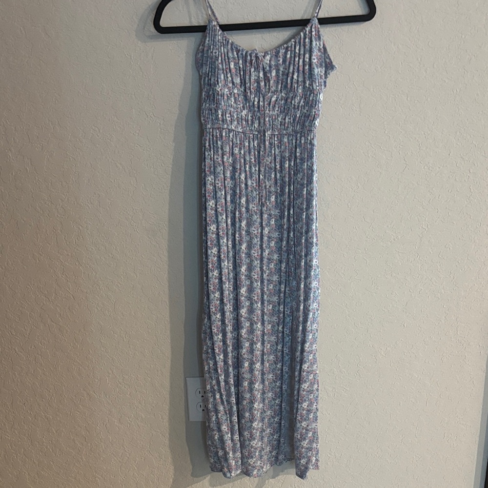 Aeropostale Blue Floral Maxi Dress